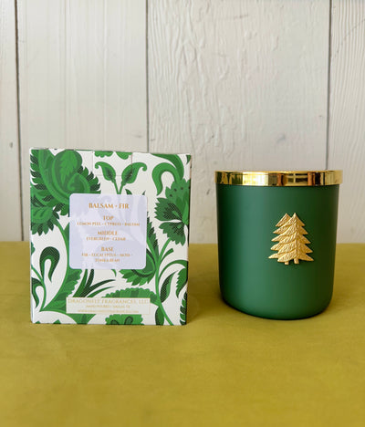 Gia Candle Matte Green Tree in Balsam + Fir