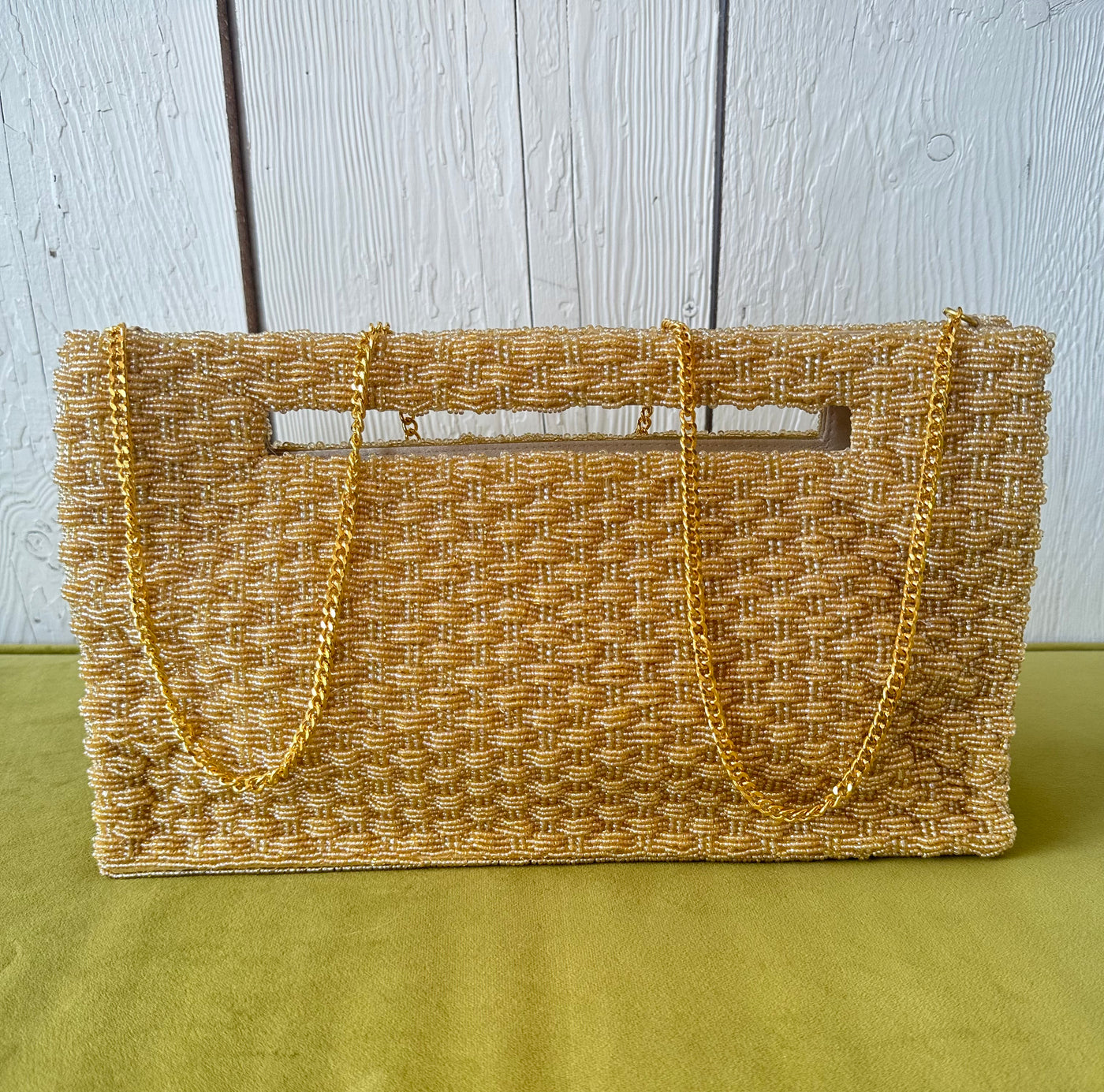 Large Basket Weave Purse in Coffee