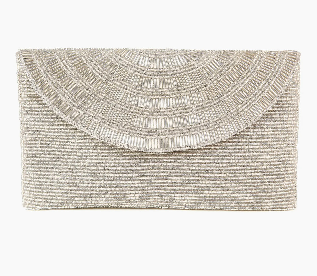 Gatsby Beaded Clutch in Silver