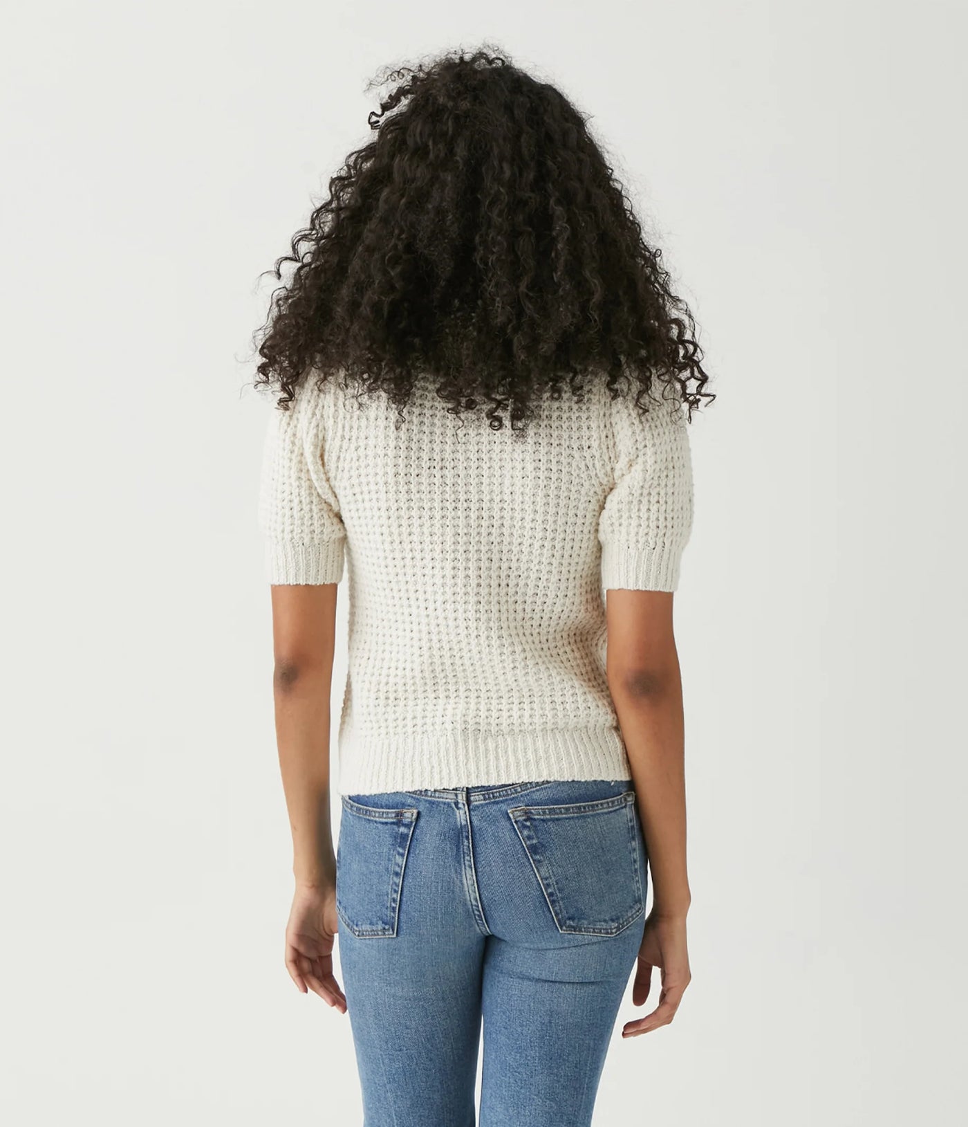 Astrid Puff Sleeve Sweater in Ivory