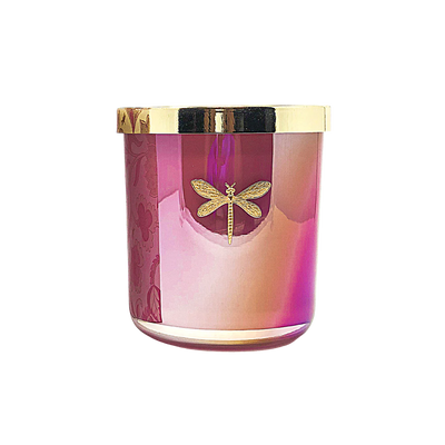 Gia Candle Iridescent Pink in Currant + Geranium