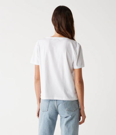 Daria V-Neck Tee in White