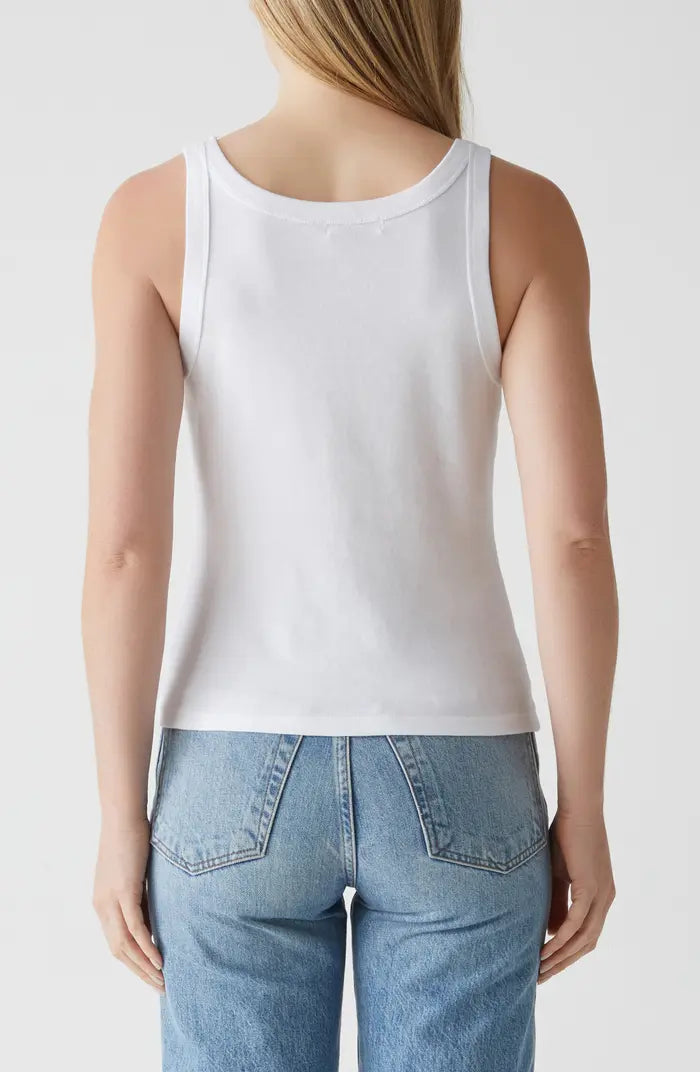 Cassie Binded Tank in White