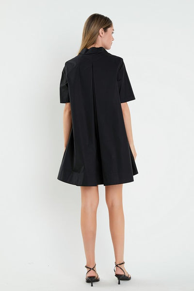 Jimmie Shirt Dress in Black