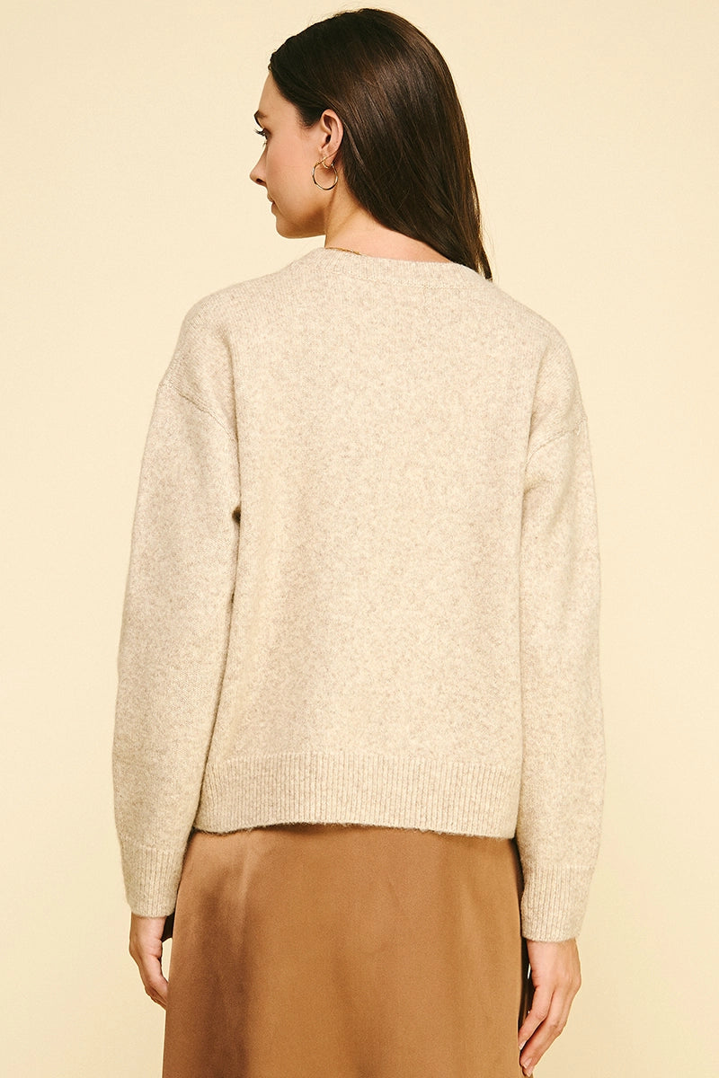 Cowboy Crew Sweater in Oatmeal