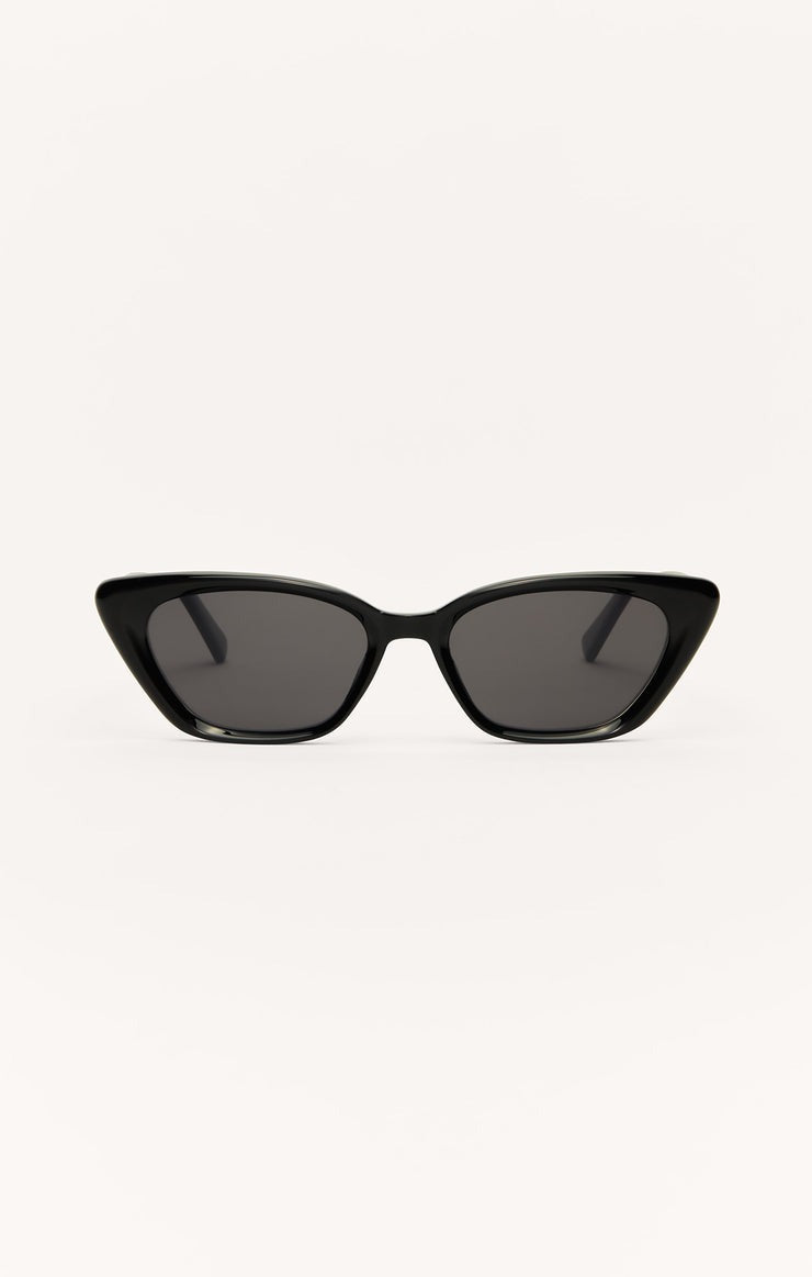 Staycation Sunglasses in Polished Black Grey