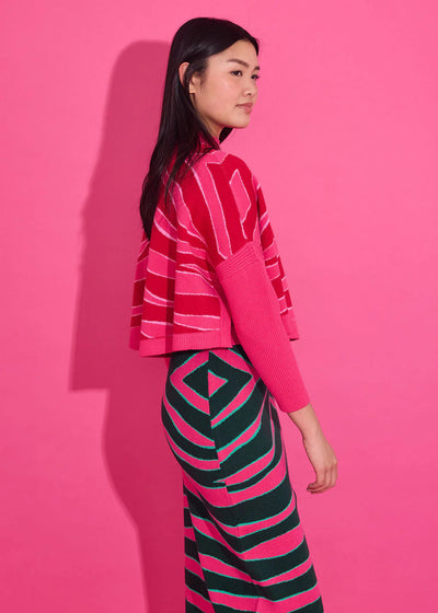 Leona Sweater in Ziggy Lipstick