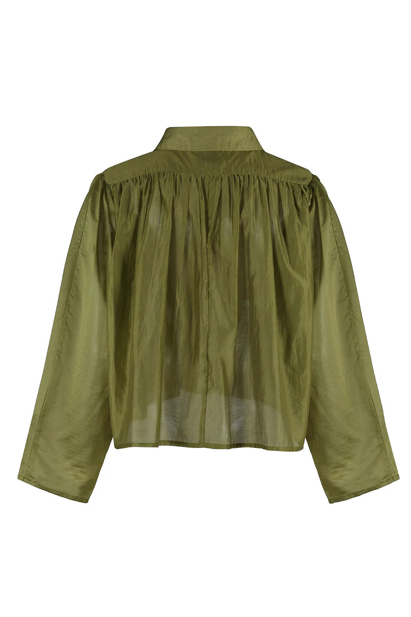 The Long Sleeve Hayden Shirt in Olive