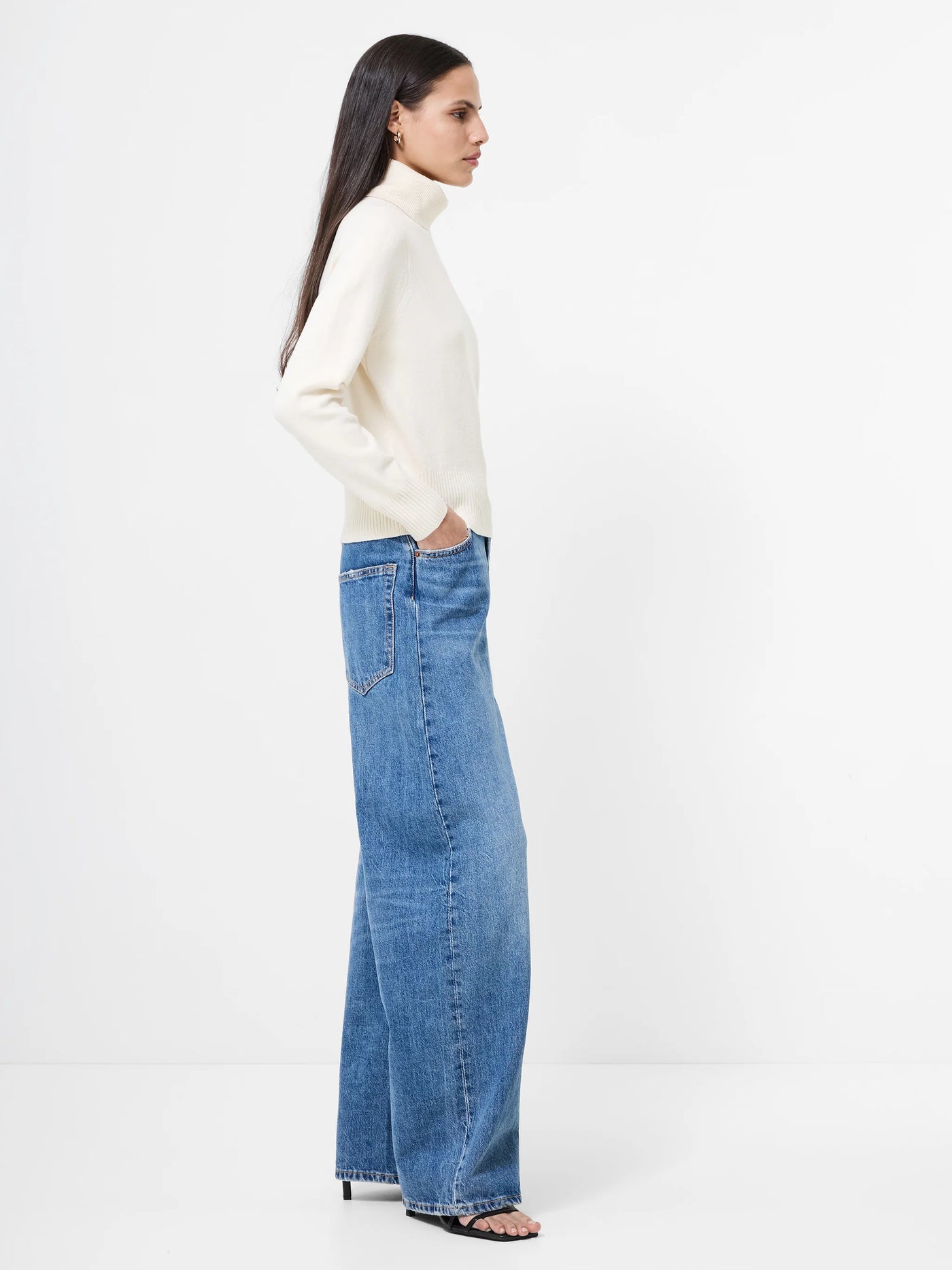 Babysoft Turtleneck Sweater in Porcelain Cream