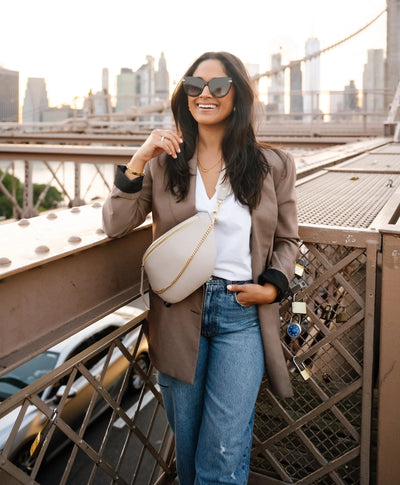 Beck Sling Bag in Beechwood Pebble Grain Leather