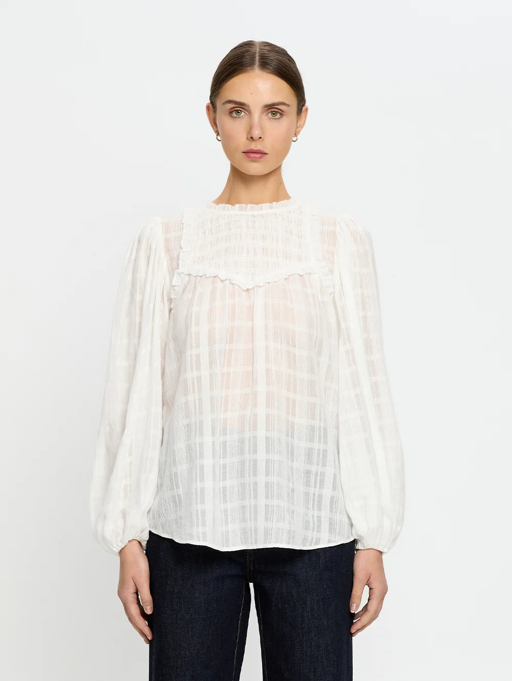 Paige Blouse in Ivory