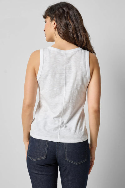 Back Seam Tank in White