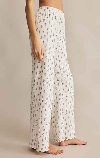Sabrina Floral Pant in Crystal