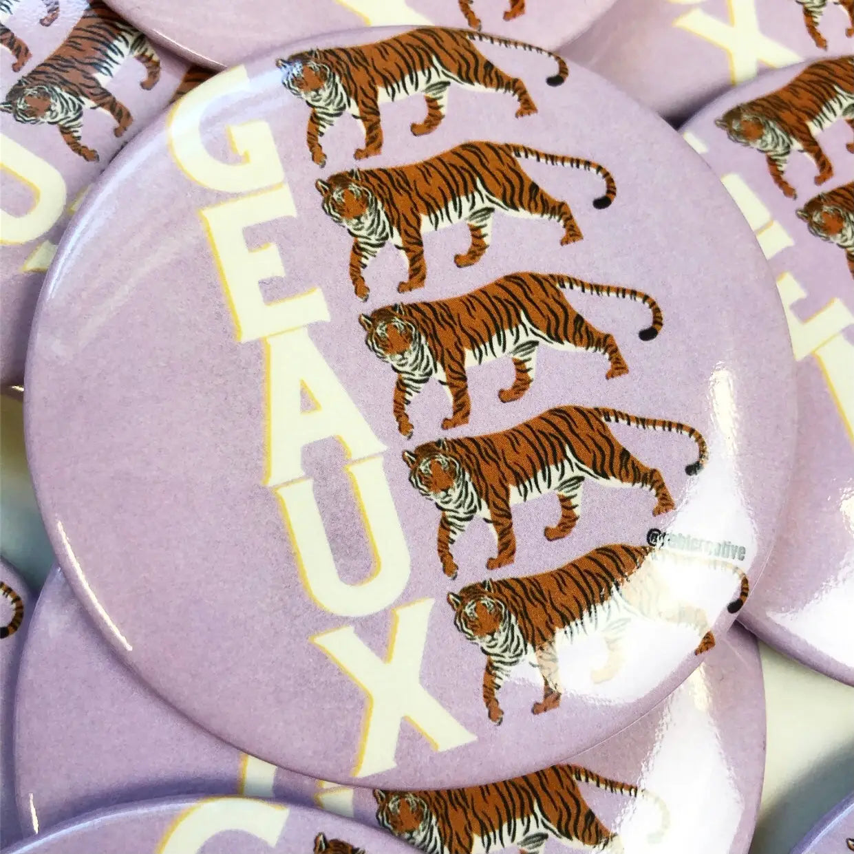 "Geaux" Game Day Button in Lavender