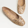 Alie Ballet Flat in Sand Snake Print Leather