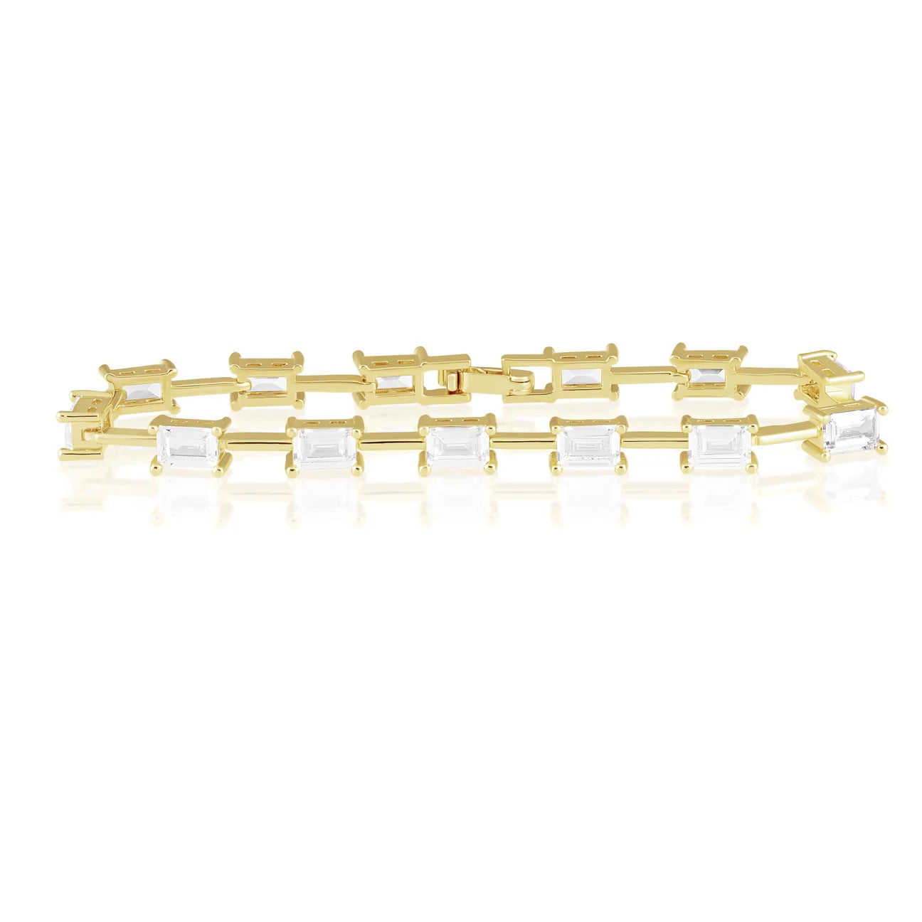 Selena Tennis Bracelet in Gold