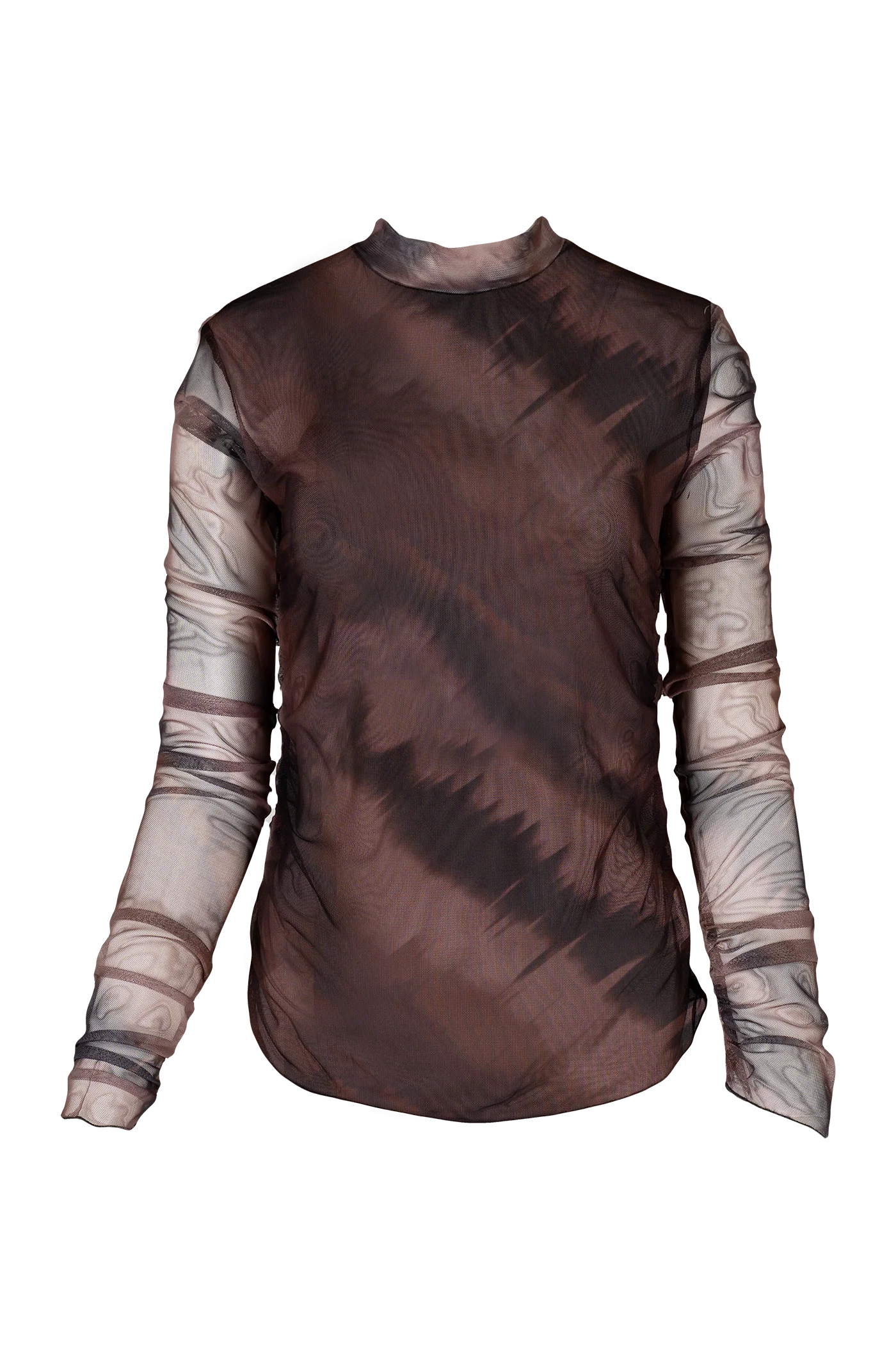 Mesh Top in Brown Multi