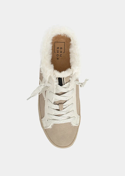 Pinah Sneaker in Taupe Suede