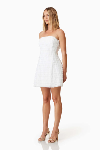 Hailey Mini Party Dress in White