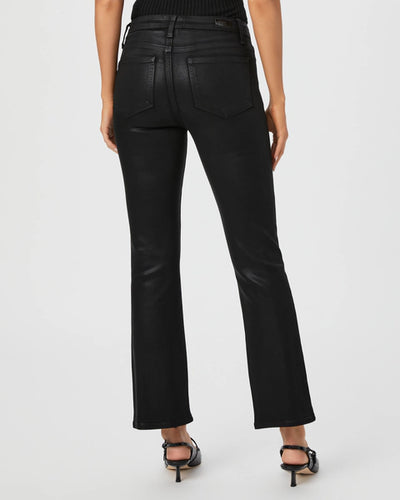 Claudine Flare Jean in Black Fog Luxe Coating