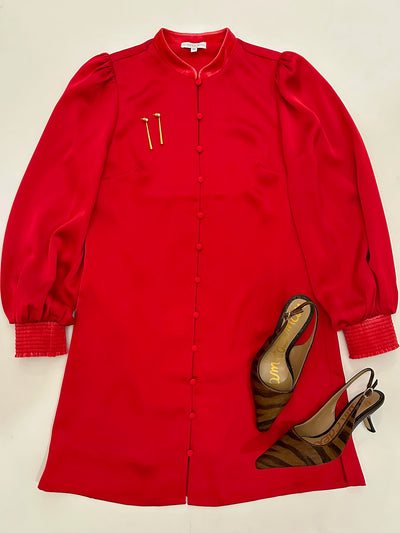 Normandy Dress in Lipstick