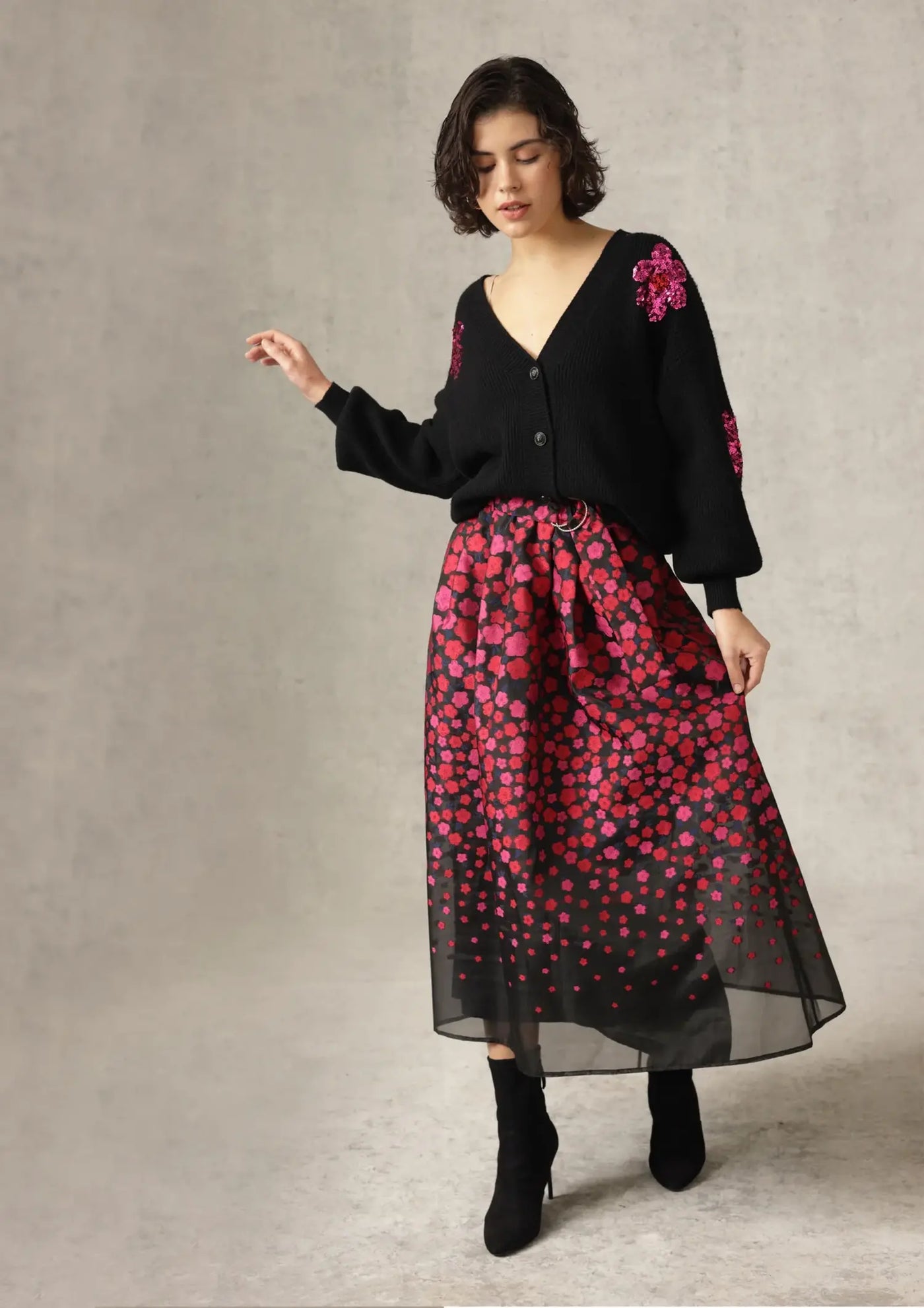 Maya Skirt in Black Multi