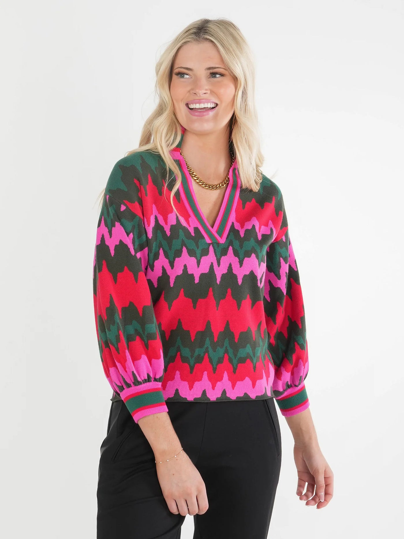 Lolli Sweater in Ruby Ripple