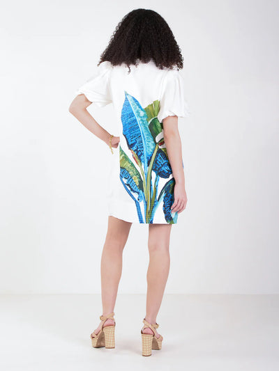 Hampton Mini Dress in Bellamy Leaves