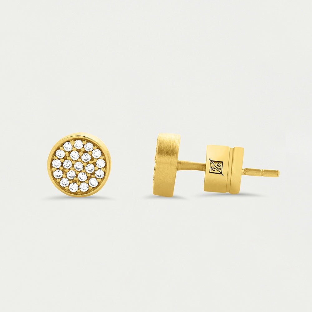 Signature Pavé Knockout Studs in Gold