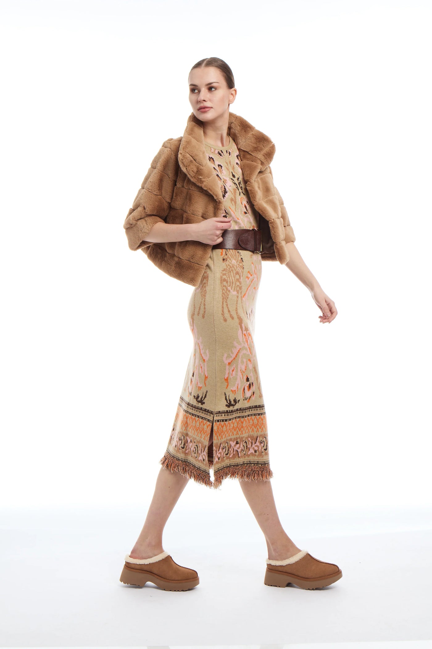 Crop Pamela Jacket in Camel