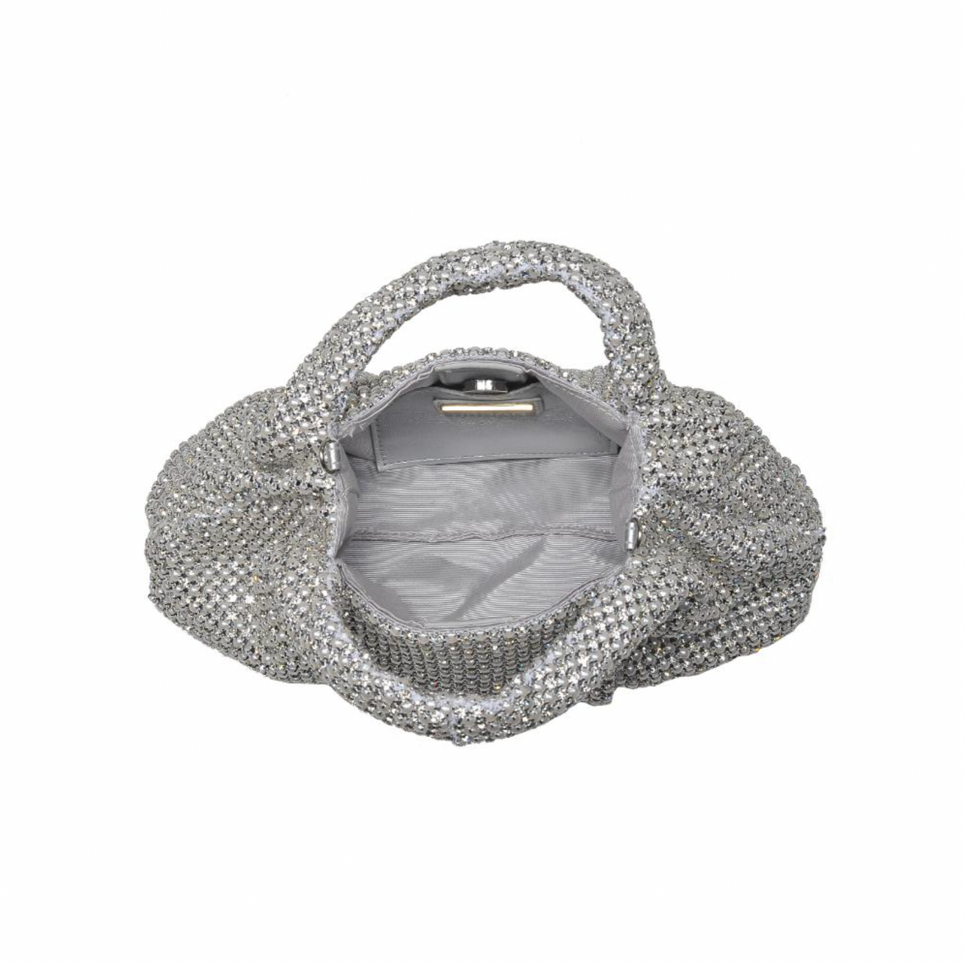 Renata Evening Bag in Pearl Silver