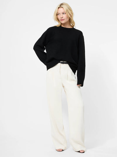 Emilia Knit Boyfriend Sweater in Black