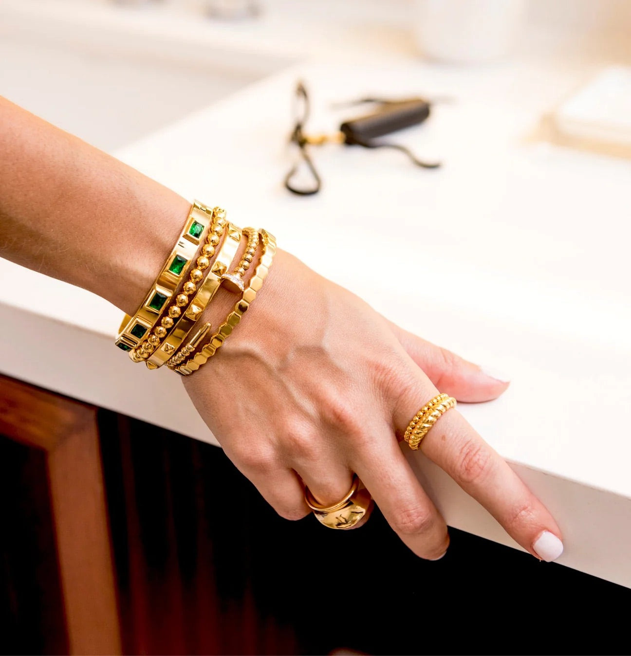 Emerald Bracelet in Gold