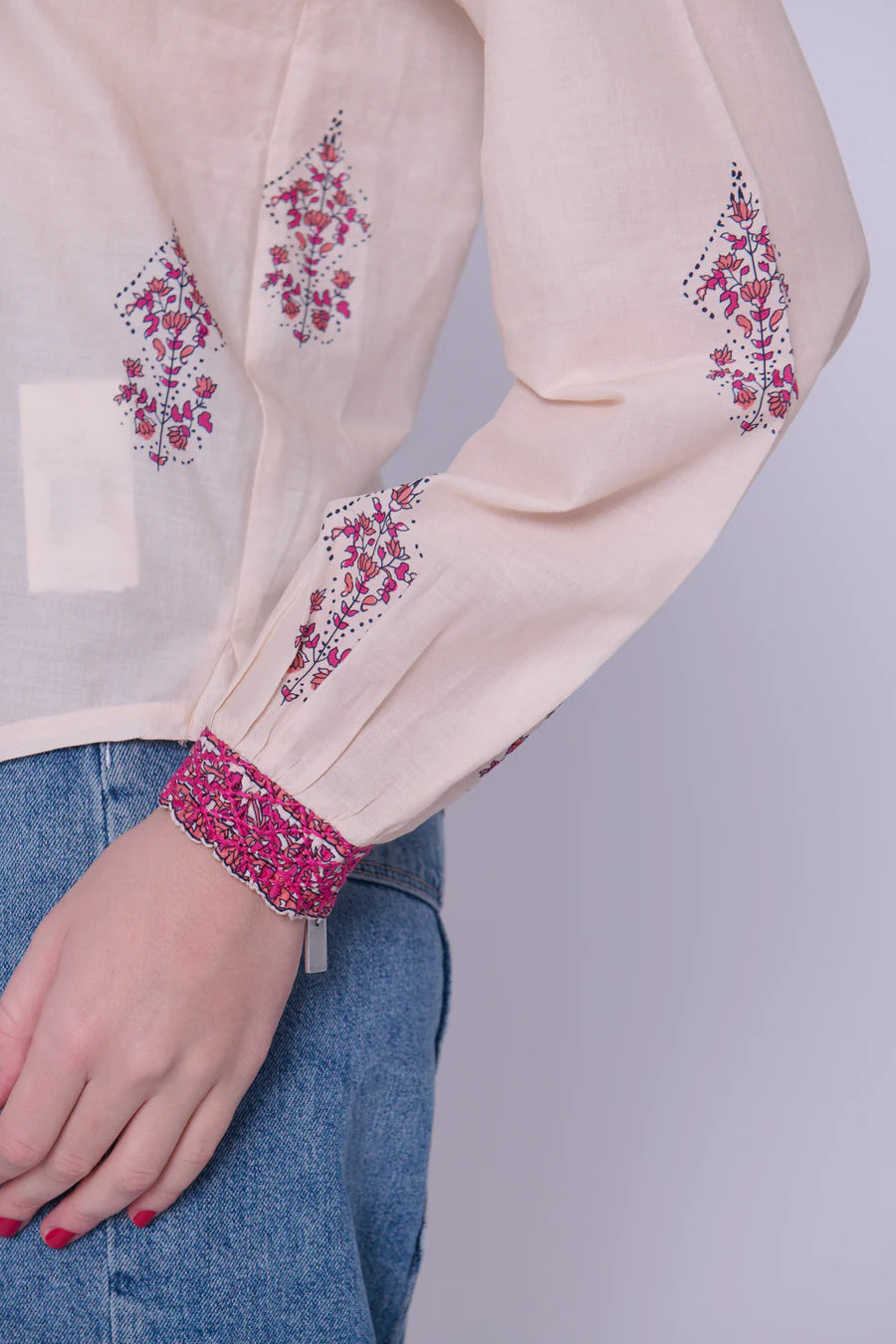 Quincy Top in Jaqueline Print Pink