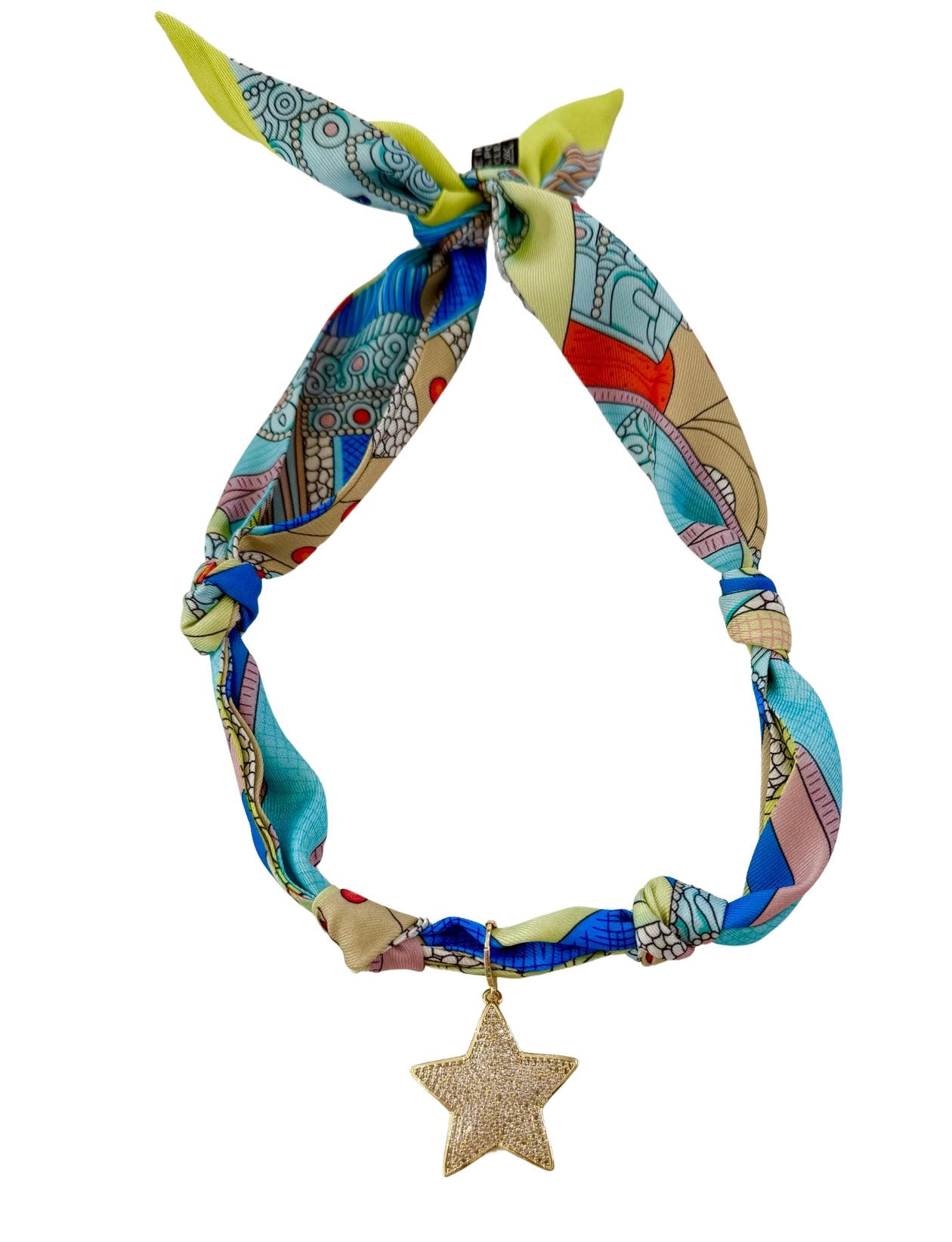 Serene Star Scarf Necklace in Multi