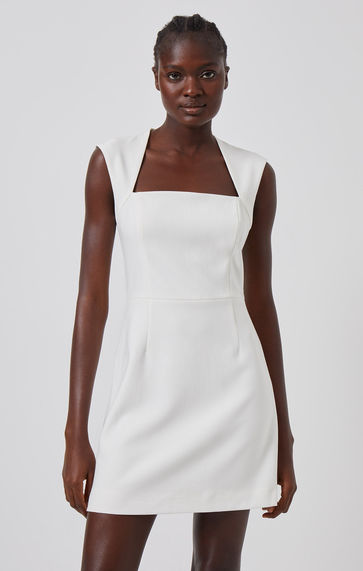 Whisper Ruth Square Neck Dress in Summer White