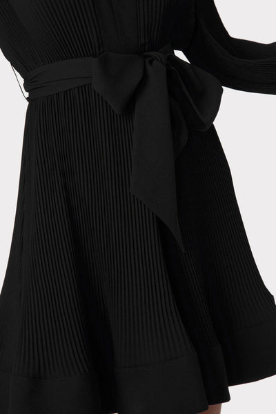 Liv Pleated Dress in Black