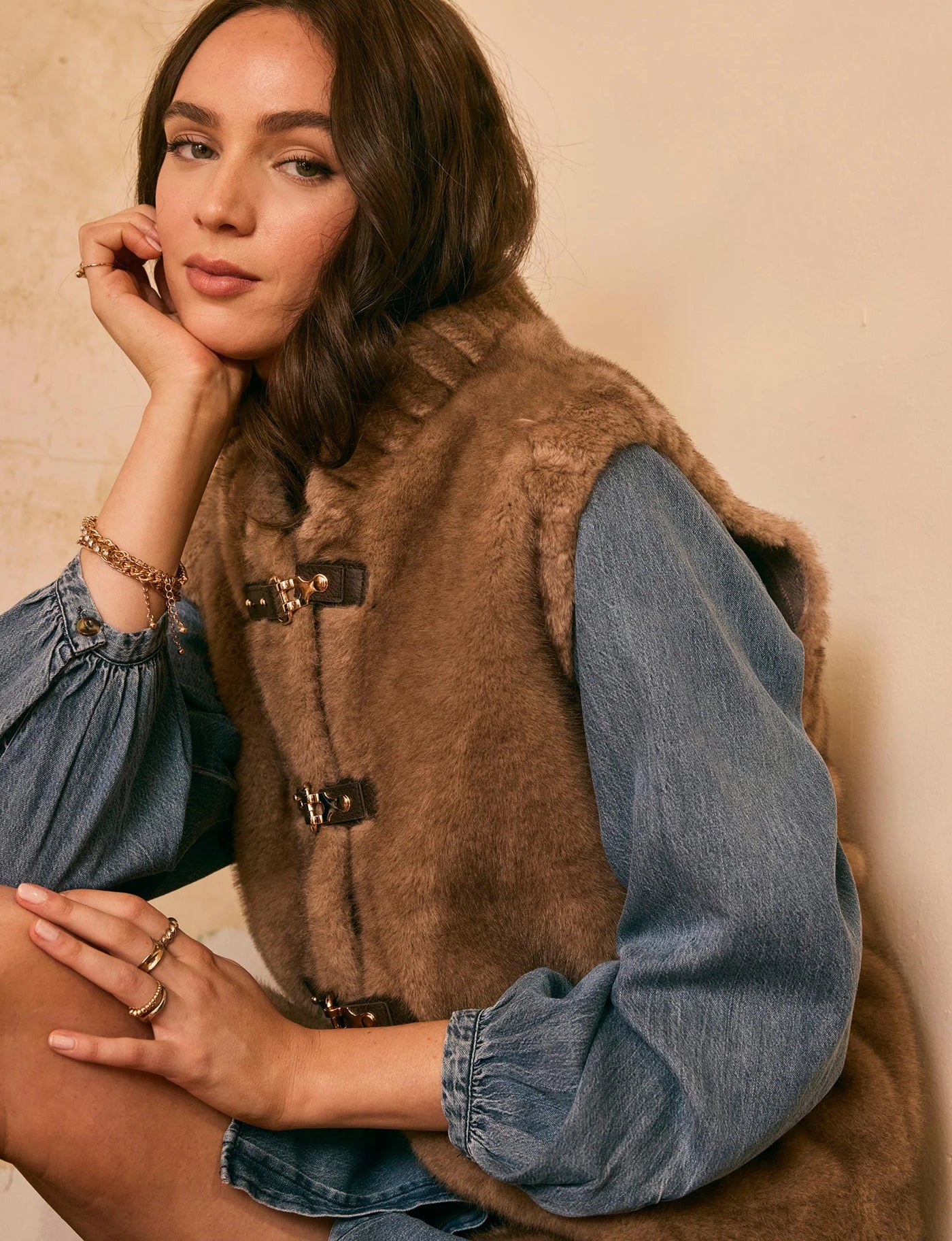 Hosk Vest in Fawn
