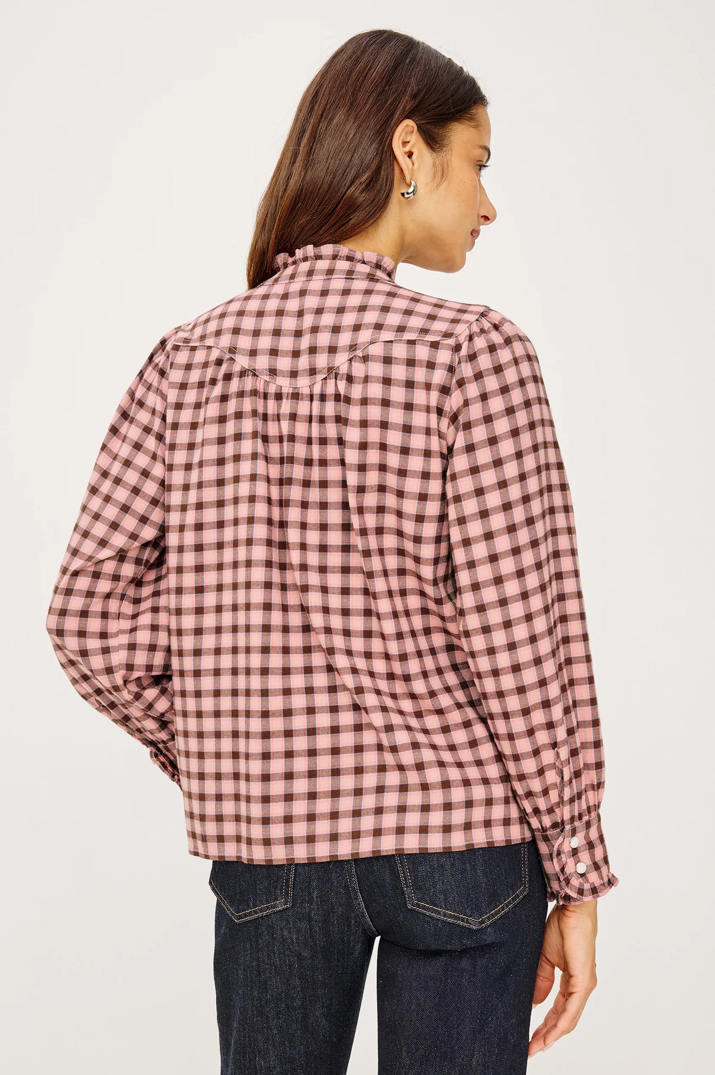 Alanna Shirt in Garnet Rose Cobalt
