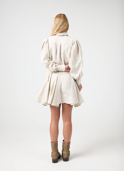 Camille Linen Dress in Natural