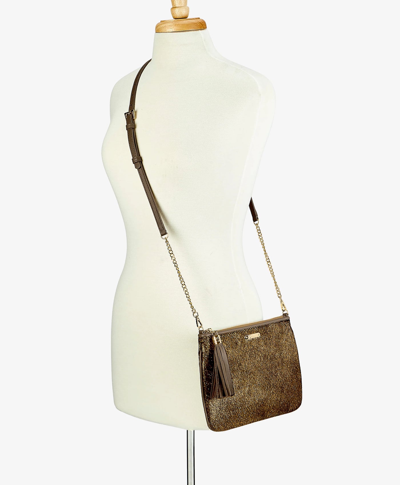 Chelsea Crossbody in Gold Washed Haircalf