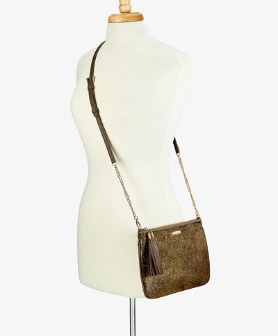Chelsea Crossbody in Gold Washed Haircalf