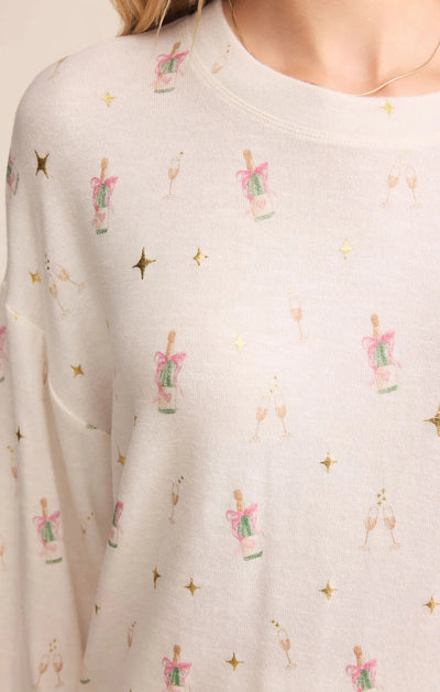 Champs Long Sleeve Top in Vanilla Ice