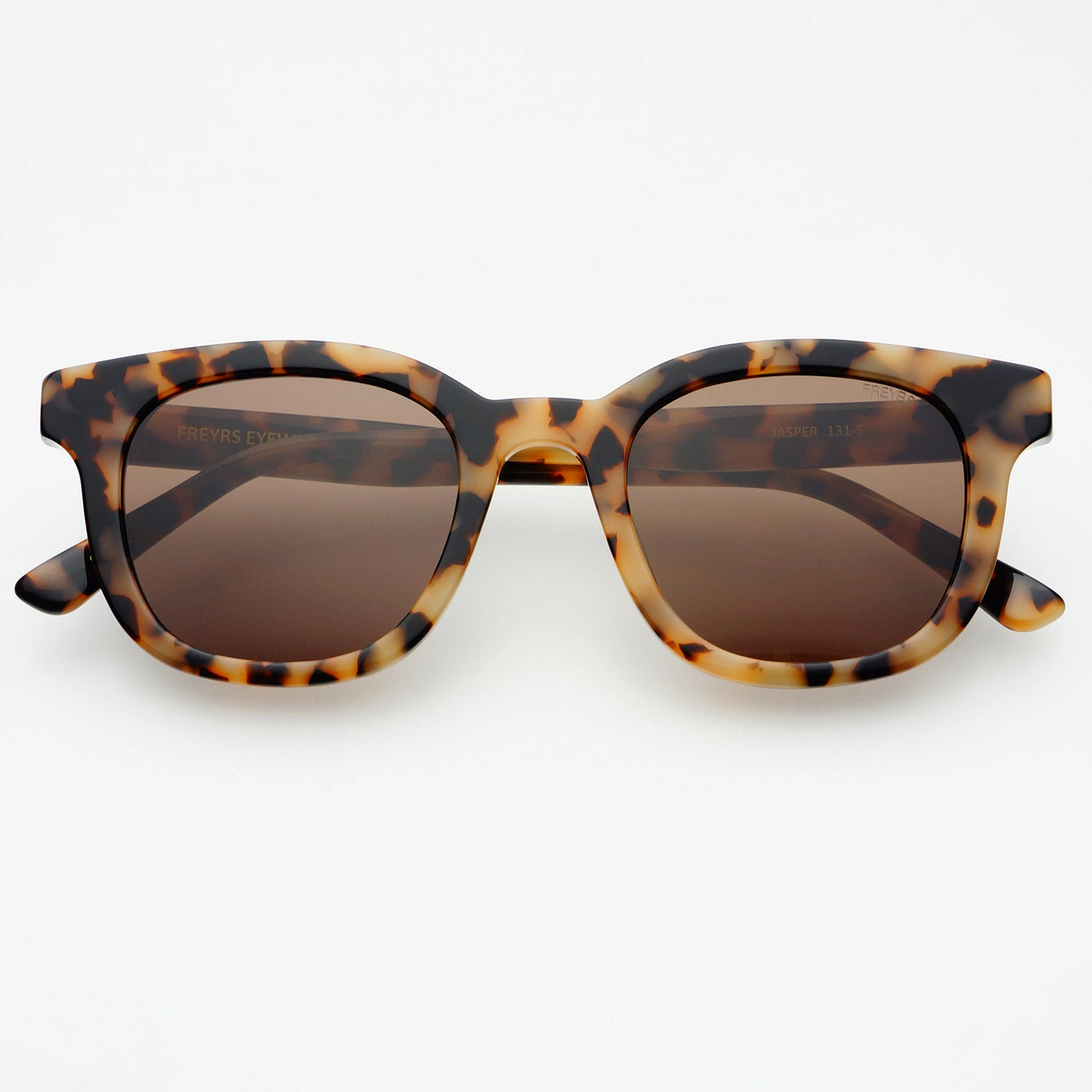 Jasper Acetate Unisex Sunglasses in Milky Tortoise