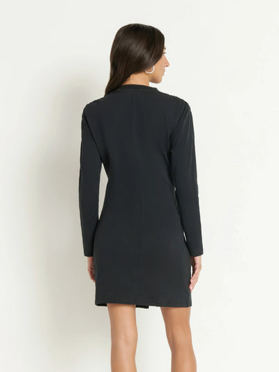 Taylor Wrap Dress in Black in Jet Black