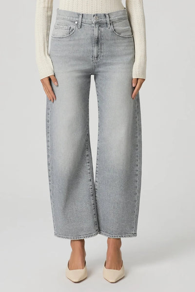 Arellia Ankle Barrel Leg Jean in Smokescreen Grey