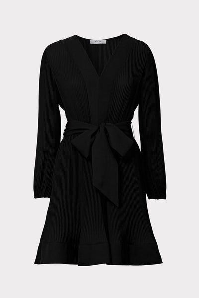 Liv Pleated Dress in Black