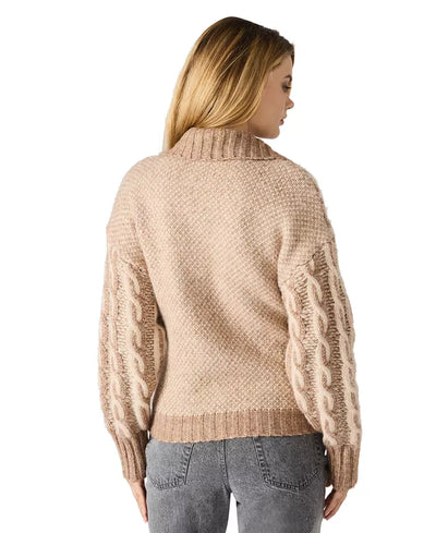 Michaella Cable Cardigan in Mocha Heat