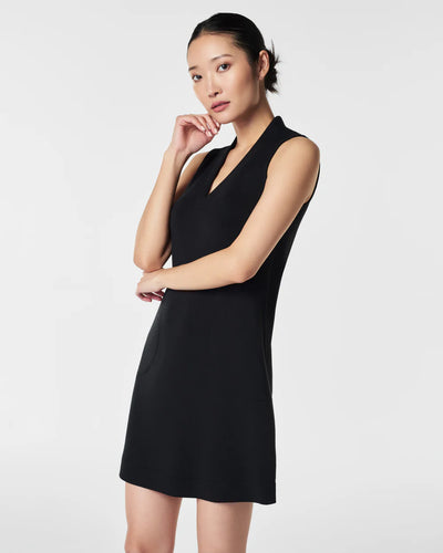 Air Essentials V-Neck Mini Dress in Very Black