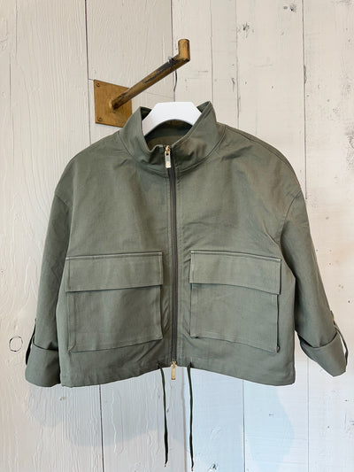 Safari Anorak Crop Jacket in Fatigue
